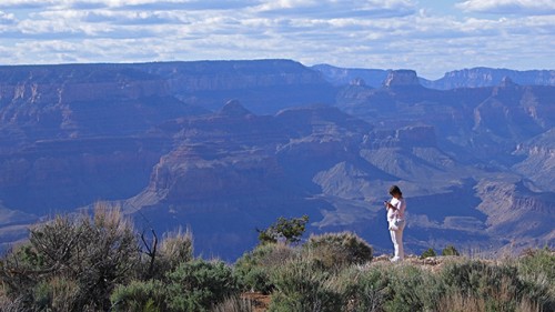Woman With Grand Canyon, Grand Canyon National Park